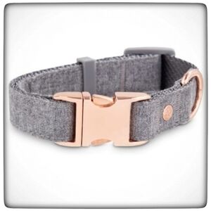 Bond & Co. Regal Rose Gold and Grey Dog Collar-XXSmall